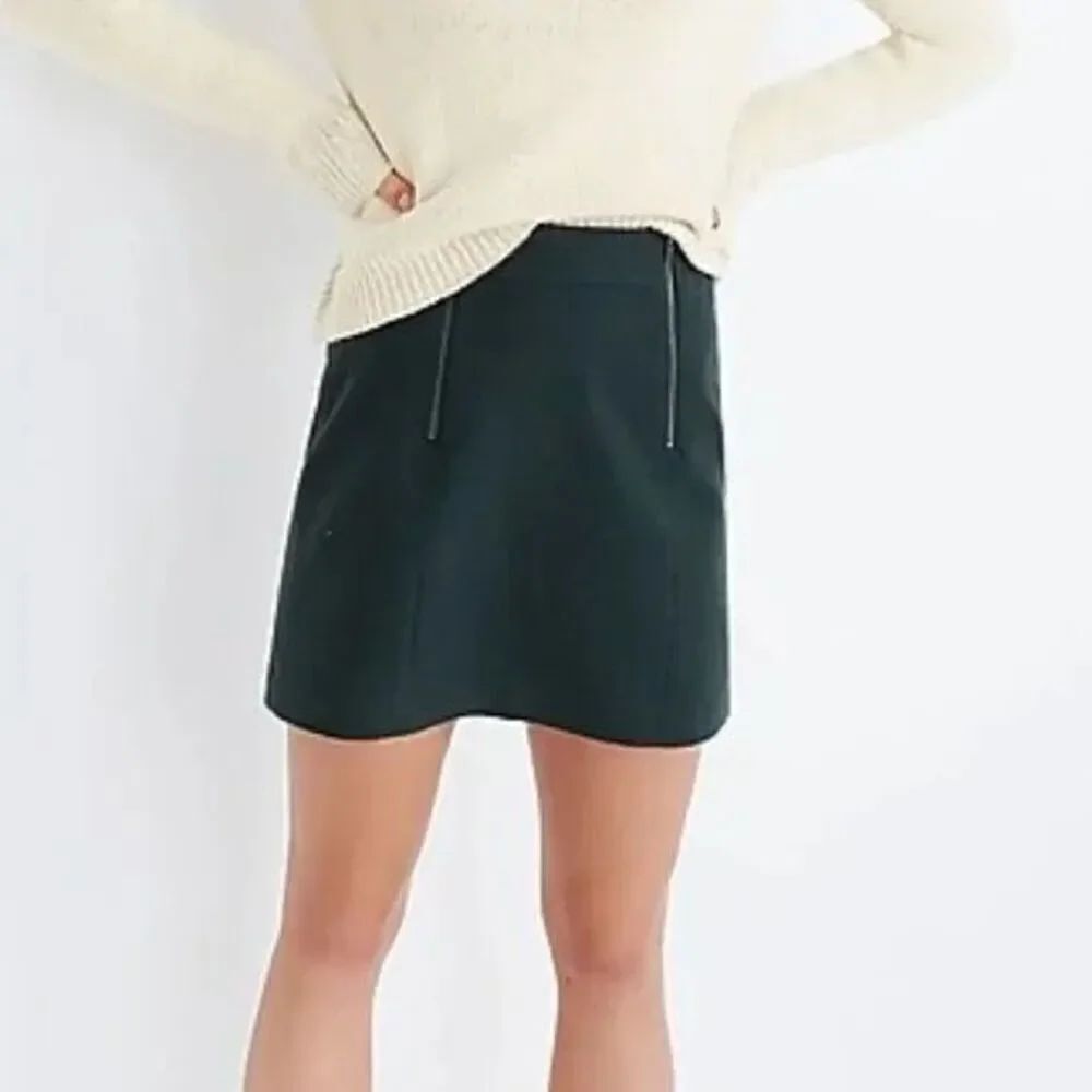✨Madewell Uptown Zip Mini Green Sz 14 Skirt✨ - Picture 2 of 11